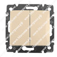 Нажмите для увеличения Valena беж. Выключатель 2-кл.  (774305)