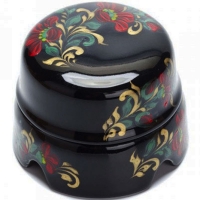 Нажмите для увеличения Коробка распределительная, фарфоровая Salvador BOX2BL.HL, D85, черная с росписью под хохлому