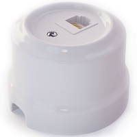 Нажмите для увеличения Розетка компьютерная RJ-45 Lindas, цвет белый