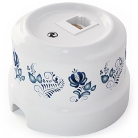 Нажмите для увеличения Розетка компьютерная RJ-45, цвет гжель Lindas