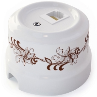 Нажмите для увеличения Розетка компьютерная RJ-45 Lindas, коричневый узор