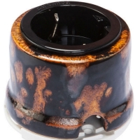 Нажмите для увеличения Розетка с заземлением и шторками для наружного монтажа фарфоровый Salvador OP12EX, экзотик