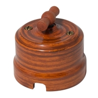 Нажмите для увеличения Ретро выключатель одноклавишный проходной Lindas, цвет орех