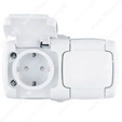 Нажмите для увеличения РОНДО IP44 Розетка О/У 2-я с ЗК брызгоз.