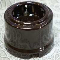 Нажмите для увеличения Розетка з/к, КЕРАМИКА Bironi В1-101-02, коричневая