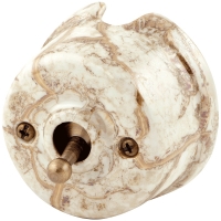 Нажмите для увеличения Выключатель тумблерный 2-х позиционный фарфоровый Salvador цвет Мрамор, OP41MR