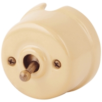 Нажмите для увеличения Выключатель тумблерный 2-х позиционный фарфоровый Salvador цвет Имбирь, OP41GI