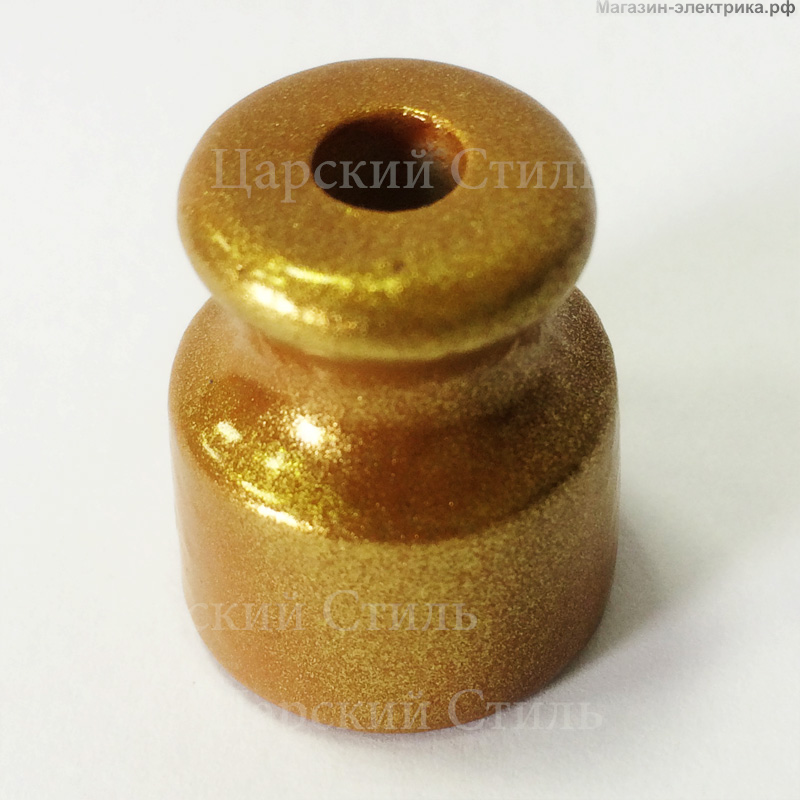 Изолятор керамический "Царский стиль" песочное золото