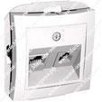 Нажмите для увеличения ДУЭТ Розетка комп. телефон(RJ45 RJ11) WDE000185