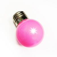 Нажмите для увеличения Лампа светодиодная 2Вт.G45 Е-27 форма шар матовая розовая