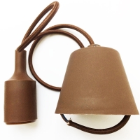 Подвес Loft  ASR Silicone RS-50550109 , цвет: коричневый, балдахин d 90 мм, длина шнура 1 м, провод круглый, патрон силиконовый
