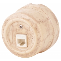 Нажмите для увеличения Ретро розетка Lindas компьютерная RJ-45, Травертин светлый