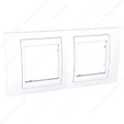 Нажмите для увеличения Unica Х. Рамка 2 места, цвет Белый/Белый