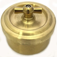 Нажмите для увеличения Выключатель поворотный, 1кл, проходной, металл, цвет Золото